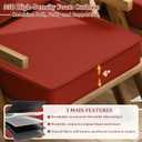 Outdoor Seat Cushion Set 19 L 19 W 4 H Inch Waterproof & Fade Resistant Patio Furniture Cushions with Removable Cover with Handle and Straps for Sofa Chairs, Chairs, Terra Red
