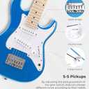 Vangoa 30 Inch Kids Electric Guitar Starter Kit with Amp - Blue
