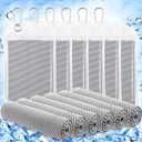 Hosuly 6 Pack Cooling Towels 40" x 12" Sport Towels, Cooling Rag for Neck and Face Ice Breathable Chilly Portable Neck Wraps for Yoga(Light Gray)