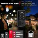 Kwikset Halo Wi-Fi Smart Lock, Keyless Entry Front Door Touchscreen Deadbolt, Matte Black Finish, Grade AAA Certified, UL Listed, Easy Install No Hub, App Control