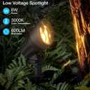 SUNVIE 6W Low Voltage Landscape Lights LED Low Voltage Lighting Warm White Landscaping Lights Waterproof Landscape Spotlights with Connectors Spot Lights Outdoor for Garden Tree Wall Yard, 12 Pack