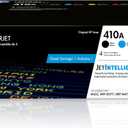 HP 410A Black, Cyan, Magenta, Yellow Toner Cartridges for HP Printers (4-pack) | Works with Color LaserJet Pro M452 Series; Color LaserJet Pro MFP M377, M477 Series | CF410AQ