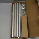 IFELS Heavy Duty Curtain Rods for Windows 66 to 120 Inch, 1 Inch Silver Window Curtain Rod for Bedroom, Living Room, Outdoor, Adjustable Easy Install Long Modern Curtain Rods(A1,Silver,30"-120")