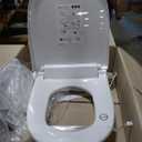VOVO VB-6100SR Round Bidet Toilet Seat, Warm Water, LED Light, Heated Seat, White, Dryer, Stainless Steel Nozzle, Made in Korea