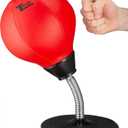 Tech Tools Stress Buster Desktop Punching Bag - Suctions to Your Desk, White Elephant Gifts for Coworker Men and Women, Heavy Duty Stress Relief Ball, Gag Gifts Funny Desk Accessories