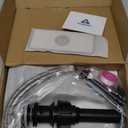 Bathroom Faucet Matte Black Modern Waterfall Bathroom Sink Faucet with Single Handle Suitable for 1 or 3 Holes,Supply Deck Plate and Hose