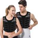 Weighted Vest Men Women,10lb/15lb/20lb Weight Vest for Women Workout,Body Weight Vests with Reflective Stripe for Workout,Strength Training,Running,Walking,Weightlifting (Black)