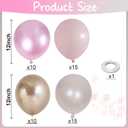 White Pink Gold Balloons Set, 12 Inch Double Stuffed Pearl White Sand Blush Pale Light Pink Apricot Champagne Gold Helium Balloon for Fairy Birthday Wedding Easter Baby Bridal Shower Party Decorations