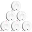 X-Sense AC Hardwired Combination Smoke and Carbon Monoxide Detector, Hardwired Interconnected Smoke and CO Detector Alarm with Replaceable Battery Backup, XP06, 6-Pack
