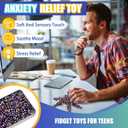 Fidget Toys For Teen Boys Adult, 500pc Metal Cool Gadgets Gift Quiet Office Desk Sensory Stress Fidgets Beads Balls Stones Toy Anxiety Relief Items For Teen Girls ADHD Autism Autistic Ferrite Putty