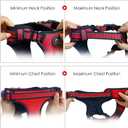 NESTROAD No Pull Dog Harness,Adjustable Oxford Dog Vest Harness with Leash,Reflective No-Choke Pet Harness with Easy Control Soft Handle for Small Medium Dogs(Medium,Red)