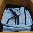 Kikerike Backpack Stool Cooler Chair Heavy Duty 300 LBS Max Load Portable Lightweight Folding Fishing Cooler for Camping Hunting Fishing - Sky Blue