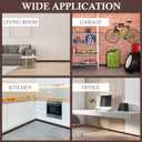 Flexible Baseboard Molding Trim 4" x 50 ft, Self-Adhesive Vinyl Wall Base Cove Base, Peel and Stick Rubber Wall Base Molding Trim - Coffee