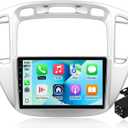 4 Core 64G Android 14 Double Din Car Stereo for Toyota Highlander 2000-2007 with 9 Inch Touchscreen Radio Built-in Wireless Carplay/Android Auto/GPS/Bluetooth/AUX/Steering Wheel Controls/Backup Camera