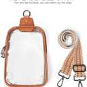 LATMAP DOUBLE ZIP Clear bags Stadium Approved Crossbody Sling Bag Fanny Pack Purses for Women Men Belt bag for Stadium Events