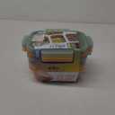 Ello Snap & Nest 10-Piece 4.5 Cup Plastic Meal Prep Set, Reusable Food Containers for Healthy Eating, Freezer, Dishwasher Safe, Desert Festival