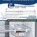 Skywin TidyFriend Refrigerator Egg Drawer 14"x7.5"x3.95" Snap-On Egg Holder with Pull-Out Drawer, Holds 18 Eggs, Fits Flat Fridge Shelves 14.116.3 in Long and 0.931.32 in Thick