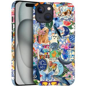 DJSOK Compatible with iPhone 14 Plus,Frosted PC Anti-Scratch Shockproof Case - Ghost Shark Butterfly Animal