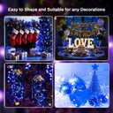 ZGWJ 50 Pack Fairy Lights Battery Operated, 7ft 20 Mini LED Fairy String Lights Silver Wire 3 Modes for DIY, Parties, Wedding, Bedroom, Halloween Christmas Decoration Blue