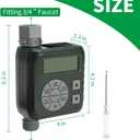 Hose Timer, Zuomeng Water Timer for Garden Hose with Dual Power System, Leak-Proof Design, Smart Irrigation Controller with Rain Delay, Auto & Manual Watering Modes for Lawn & Garden, Green