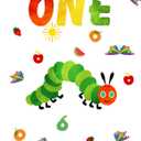 Hungry Caterpillar First Birthday Party Supplies Decorations Kit: Caterpillar & Fruit Sign Stickers, Balloon Arch Decals for Boys and Girls