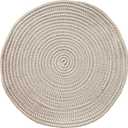 Hand Woven 2 ft Round Area Rug for Living Room, Bedroom & Study Carpet Chair Base Mat Pad Vase Cushion- 2' Round, Light Camel