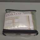 Sage Green Linen Curtains 63 Inch Length 2 Panels Set For Living Room, Bronze Grommet Semi Sheer Flax Light Filtering Boho Drapes Window Bedroom Curtains 63 Inch Long Kitchen Dining Room Light Green