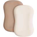 Konssy Baby Lounger Cover 2 Pack, Newborn Lounger Cover, Soft and Breathable Lounger Slipcover for Boys Girls, Covers Only (Clay, Beige)
