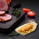 100 Pcs Disposable Wooden Sushi Boats 5.51 Inch Natural Biodegradable Snack Trays Pinewood Serving Dishes for Catering Parties and Home Use (14.00X8.00X4.00CM)