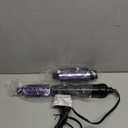 Conair 2-in-1 Hot Air Curling Combo, Includes 1.5-inch Curl Brush and 1-inch Aluminum Bristle Brush (Black / Purple)