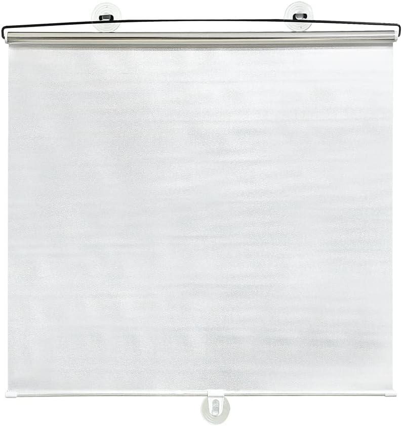 Car Side Window Sun Shade Retractable Car Roller Sunshade with Suction Cups and Double-Sided Tape for Kids | Baby Car Window Shades for Offers Complete UV Protection (Silver, 26.8"x49.2")
