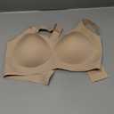 PoseFree Womens Seamless Wireless Supportive Bra Push Up Comfort Soft No Underwire Full Coverage T-Shirt Bra, Size 2XL