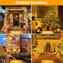 Outdoor String Lights 99FT 300 LED Connectable 8 Modes with Timer Decorative String Lights for Xmas Tree Patio Party Warm White