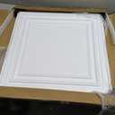 Art3dwallpanels Ceiling Tiles 24 x 24 Drop Ceiling Tiles, 24 Pack Drop in High Grade PVC Wall Panels, Fire Rated, Waterproof, Light Weight, Cover 96 Sq.Ft, White