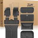 3W Tesla New Model Y Juniper Floor Mats and Cargo Liners, TPE Full Set Floor Liner for New Model Y 2025 2026, Cargo Mats and Seat Back Cover Protector, VigorMold, Car Mats for Tesla Accessories, Black