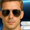 grinderPUNCH Polarized Classic Aviator Sunglasses Fashionable Lightweight Sunglasses for Men UV Protection