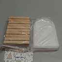 Frosted Blank Arch Acrylic Sign with Wooden Stands - 10 Pack DIY Customizable Sign Kit for Wedding Table Numbers, Restaurant Party Bridal Shower (4x6 Inch)