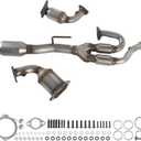 Left & Right & Rear Catalytic Converter Compatible with 2004 2005 2006 2007 2008 Nissan Maxima, 2002-2006 Nissan Altima, 2004-2009 Nissan Quest 3.5L Direct Fit Catalytic Convertor