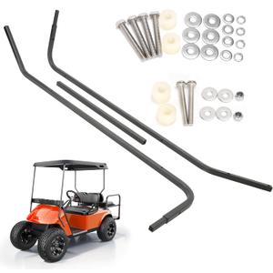 10L0L Golf Cart Front Strut Support Brackets with Steel Screw Bushings Repair Kit Compatible with EZGO, Heavy Duty Struts for EZGO Roof Tops