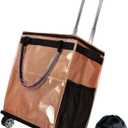 Reusable Grocery Bags on Wheels, Rolling Tote Bag, Starry Gold | for Groceries, Shopping, Trave, with Drawstring Bag 54L, Foldable, Laundry