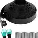 No Dig Landscape Edging, 40FT x 2in, 50 Spikes, Black