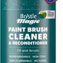 Oil Paint Brush Cleaner and Restorer-Paintbrush Cleaner for Acrylic, Oil, and Glass Paints-Biodegradable, Non-Toxic, Odorless, Eco-Friendly, Quick-Clean Formula Paint Remover (32 Fl Oz)