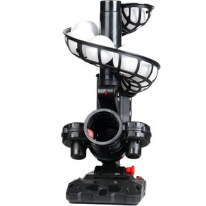 388BH Baseball Pitching Machine, 4 Adjustable Angles, 3 Pitch Angles, Power Bank/Battery Powered, Includes 9 Training Balls, for Beginners