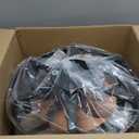 Caged Ceiling Fans with Lights Black Farmhouse 18 Flush Mount Bladeless Rustic Chandeliers Fan Lights with Remote Vintage Reversible Ceiling Fan for Living Room Bedroom Kitchen 6 Light Bulb Base E12