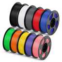 ANYCUBIC High Speed 3D Printer Filament 1.75mm Bundle, 10KG Pearl Black+Bright White+Texture Grey+Bright Red+Dazzling Blue+Classic Green+Vibrant Orange+Vibrant Yellow+Purple Opulence+Strawberry Pink