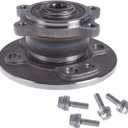 AUQDD 512427 x2 (For 1.6L and FWD,M14 Wheel Bolts) Rear Wheel Hub and Bearing Assembly Compatible With 2007-2015 Mi-ni Cooper # 33416786552 33416786620