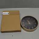 Roymnie Wall Clock, Silent Wall Clocks Battery Operated 8 Inch-Modern Non Ticking Analog Clock Decorative for Kitchen Office Bathroom Bedroom(Black Rose Gold)