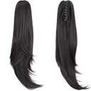 Ponytail Extension,20" Clip Hair Extensions Ponytail Curly claw hair Ponytail Extension Natural Looking Synthetic Hairpiece for Women Natural Black