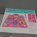 Unicorn Dance Mat, Dance Mixer Rhythm Step Play Mat, Pink Dance Pad with LED Lights, Adjustable Volume, Built-in Music, 5 Game Modes, Xmas B-Day Gifts for 3-12 Years Old Girls Toys (Multicolor)