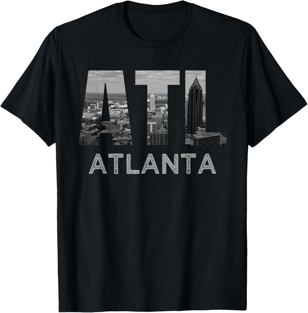 City of Atlanta Georgia Skyline Cityscape Downtown ATL Home T-Shirt, L